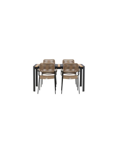 Matgrupp Togo med Lindos matstolar, 150 × 90 cm