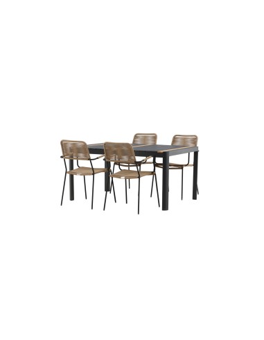Matgrupp Togo med Lindos matstolar, 150 × 90 cm