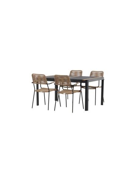 Matgrupp Togo med Lindos matstolar, 150 × 90 cm