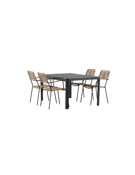 Matgrupp Togo med Lindos matstolar, 150 × 90 cm