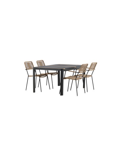 Matgrupp Togo med Lindos matstolar, 150 × 90 cm