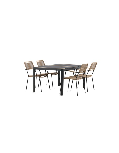 Matgrupp Togo med Lindos matstolar, 150 × 90 cm