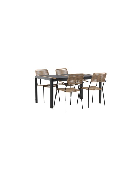 Matgrupp Togo med Lindos matstolar, 150 × 90 cm