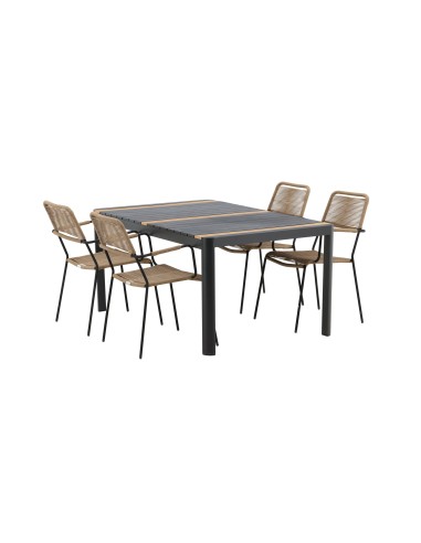 Matgrupp Togo med Lindos matstolar, 150 × 90 cm