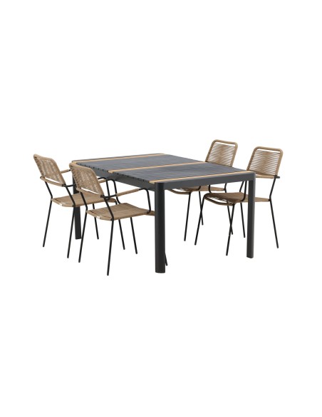 Matgrupp Togo med Lindos matstolar, 150 × 90 cm