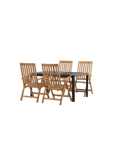 Matgrupp Togo med Kenya matstolar, 150 × 90 cm