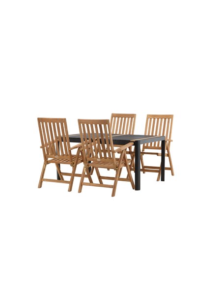 Matgrupp Togo med Kenya matstolar, 150 × 90 cm
