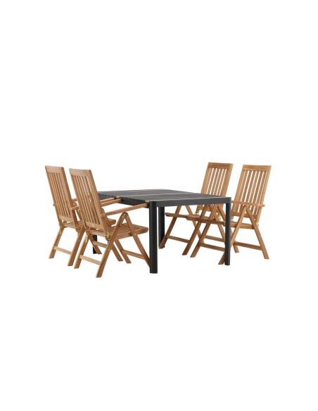 Matgrupp Togo med Kenya matstolar, 150 × 90 cm