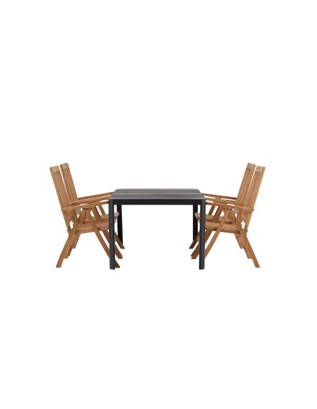 Matgrupp Togo med Kenya matstolar, 150 × 90 cm