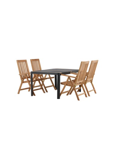 Matgrupp Togo med Kenya matstolar, 150 × 90 cm