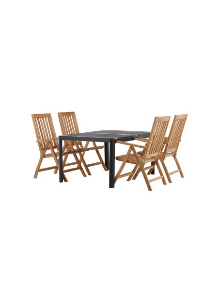 Matgrupp Togo med Kenya matstolar, 150 × 90 cm