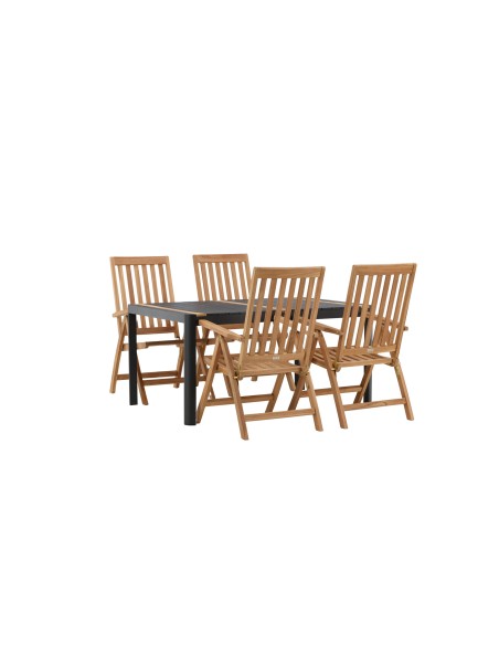 Matgrupp Togo med Kenya matstolar, 150 × 90 cm