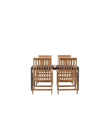 Matgrupp Togo med Kenya matstolar, 150 × 90 cm