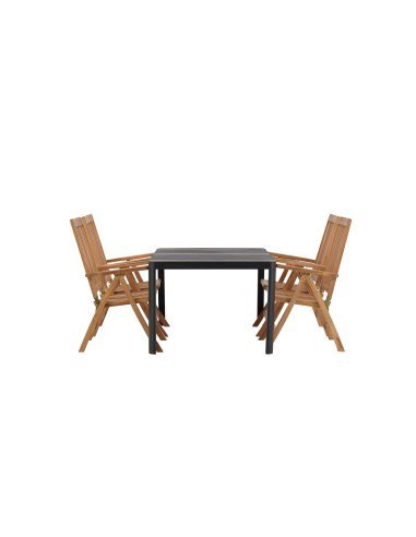 Matgrupp Togo med Kenya matstolar, 150 × 90 cm