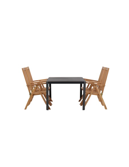 Matgrupp Togo med Kenya matstolar, 150 × 90 cm