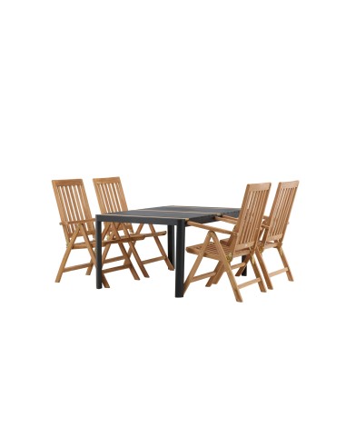 Matgrupp Togo med Kenya matstolar, 150 × 90 cm
