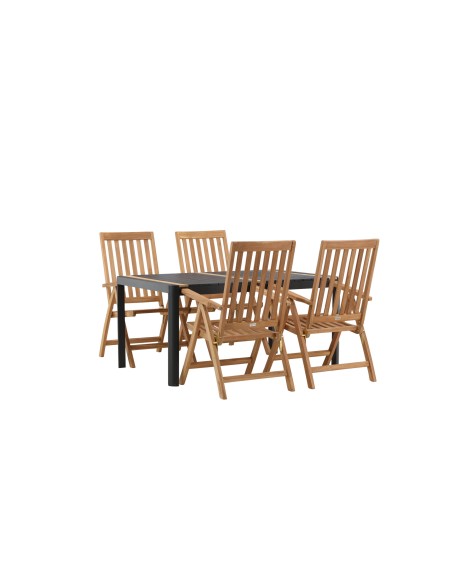Matgrupp Togo med Kenya matstolar, 150 × 90 cm