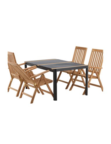 Matgrupp Togo med Kenya matstolar, 150 × 90 cm