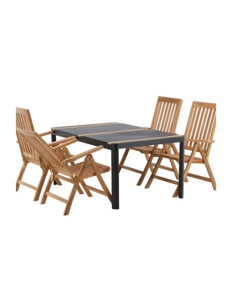 Matgrupp Togo med Kenya matstolar, 150 × 90 cm