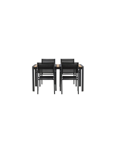 Matgrupp Togo med Santorini matstolar, 150 × 90 cm