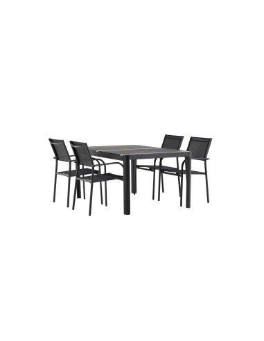 Matgrupp Togo med Santorini matstolar, 150 × 90 cm