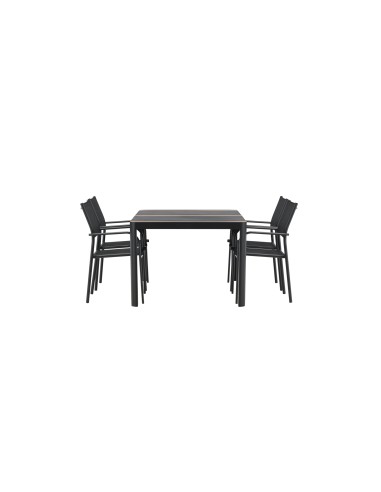 Matgrupp Togo med Santorini matstolar, 150 × 90 cm
