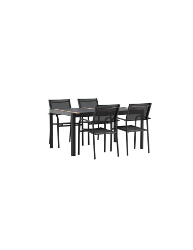 Matgrupp Togo med Santorini matstolar, 150 × 90 cm