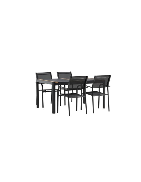 Matgrupp Togo med Santorini matstolar, 150 × 90 cm