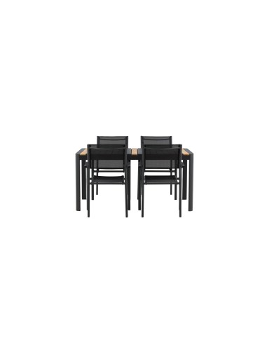 Matgrupp Togo med Santorini matstolar, 150 × 90 cm
