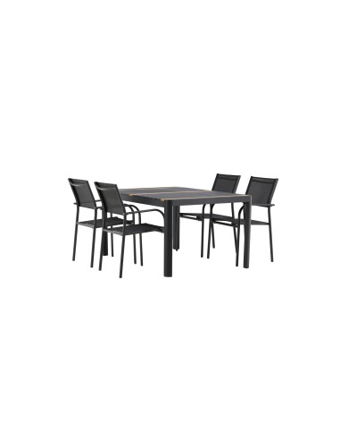 Matgrupp Togo med Santorini matstolar, 150 × 90 cm