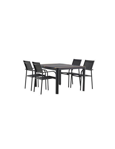 Matgrupp Togo med Santorini matstolar, 150 × 90 cm
