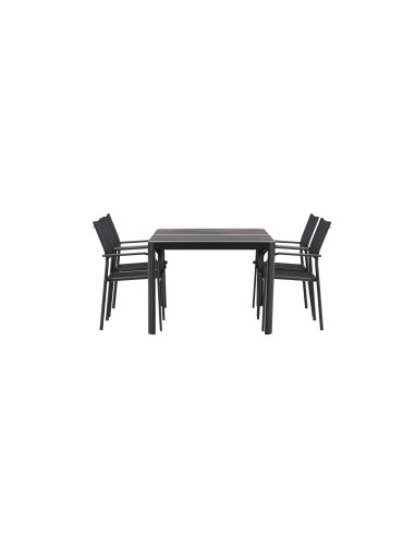 Matgrupp Togo med Santorini matstolar, 150 × 90 cm