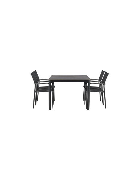 Matgrupp Togo med Santorini matstolar, 150 × 90 cm