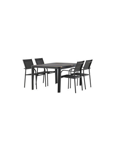Matgrupp Togo med Santorini matstolar, 150 × 90 cm