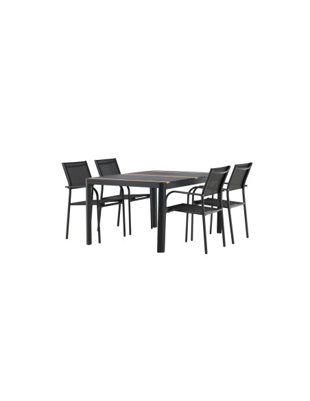 Matgrupp Togo med Santorini matstolar, 150 × 90 cm