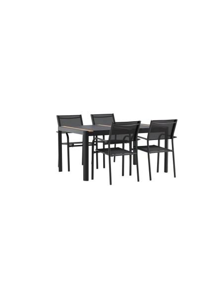 Matgrupp Togo med Santorini matstolar, 150 × 90 cm