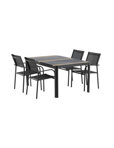 Matgrupp Togo med Santorini matstolar, 150 × 90 cm