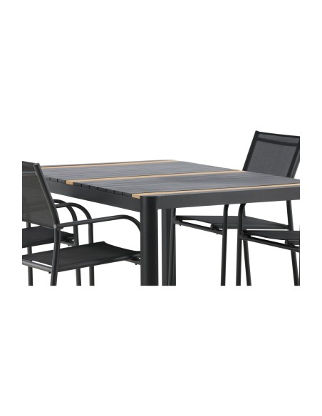 Matgrupp Togo med Santorini matstolar, 150 × 90 cm