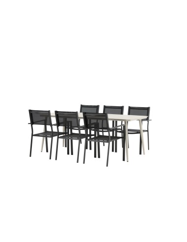 Matgrupp Lina med Copacabana matstolar, 200 × 90 cm
