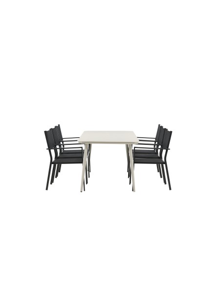 Matgrupp Lina med Copacabana matstolar, 200 × 90 cm