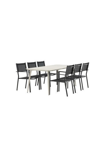 Matgrupp Lina med Copacabana matstolar, 200 × 90 cm
