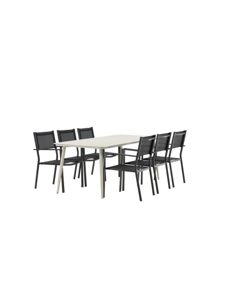 Matgrupp Lina med Copacabana matstolar, 200 × 90 cm
