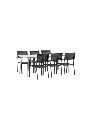 Matgrupp Lina med Copacabana matstolar, 200 × 90 cm