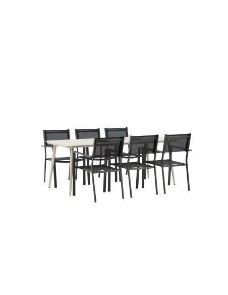 Matgrupp Lina med Copacabana matstolar, 200 × 90 cm
