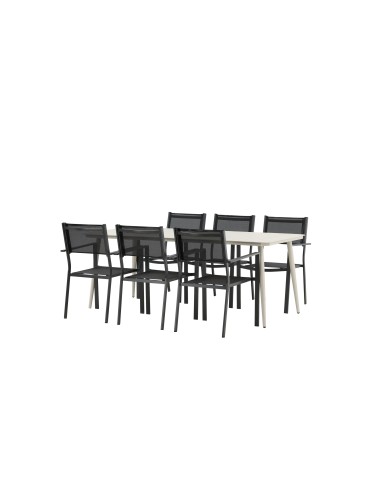 Matgrupp Lina med Copacabana matstolar, 200 × 90 cm