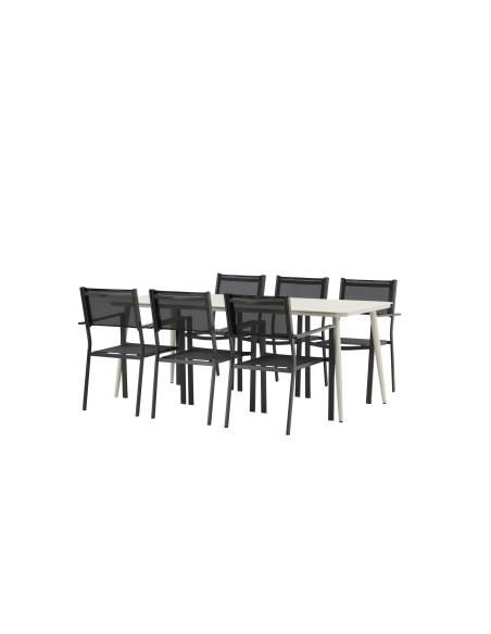 Matgrupp Lina med Copacabana matstolar, 200 × 90 cm