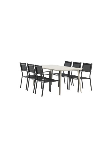 Matgrupp Lina med Copacabana matstolar, 200 × 90 cm