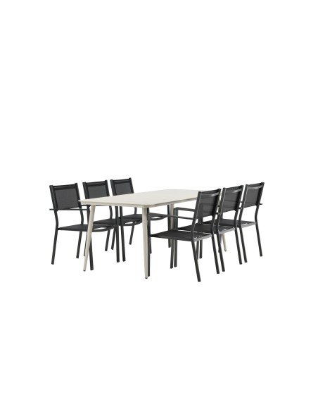 Matgrupp Lina med Copacabana matstolar, 200 × 90 cm