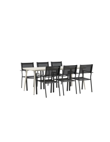 Matgrupp Lina med Copacabana matstolar, 200 × 90 cm