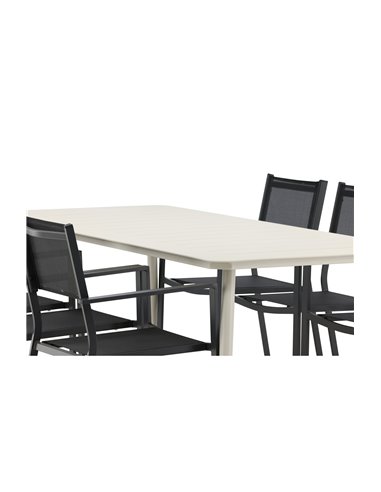 Matgrupp Lina med Copacabana matstolar, 200 × 90 cm